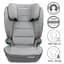Автокрісло-бустер Kidwell Weston LIGHT GRAY (5901130090914) - мініатюра 2