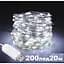 Гірлянда роса usb 20 м 200 led ip65 холодний білий - мініатюра 1