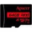 Карта пам'яті Apacer 64GB microSD class 10 UHS-I V10 A1 (AP64GMCSX10UB-RA) - мініатюра 1