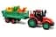 Игрушечный пластиковый трактор с прицепом и животными Farm Tractor Hot power (077871) Красный с зеленым - миниатюра 1