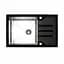 Кухонна мийка Germece Handmade Black Glass 780x510x200, Чорний - мініатюра 1
