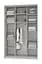 Шкаф-купе двухдверный MebelStar Комбо BG ДСП/Зеркало 150x60x240 см Антрацит (MBS-10708) - миниатюра 2