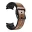 Ремінець для Samsung Galaxy Watch 6 - коричнево-чорний ширина кріплення 20мм силікон-шкіра Watchbands West (W17-6WB44425121) - мініатюра 4