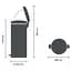 Ведро для мусора Brabantia Pedal Bin стальное 30 л (114380) - миниатюра 3
