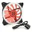 Кулер корпусный Voltronic BJ12025 DC sleeve fan 3pin+4pin, 120 120 25 мм, 12 V, 1200об/мин, Red, двухсторонний - миниатюра 1