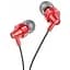 Наушники Hoco M90 Delight wired digital earphone with microphone 3.5 мм красные 6931474759375 - миниатюра 1