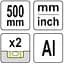Линейка Yato с ручкой 500x59x2 мм (YT-70713) - миниатюра 4