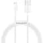 Дата кабель USB 2.0 AM to Lightning 1.0m 2.4A white Baseus (CALYS-A02) - миниатюра 1