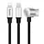 Кабель Hoco combo Lightning + Micro U18 - мініатюра 1