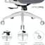 Кресло офисное Officepro Atlas OC630-W-DG-DG White/Dark Gray (OC630-W-DG-DG) - миниатюра 7