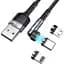 Кабель магнитный с быстрой зарядкой Elough 7 Contact 3 A, 3 в 1 Micro USB/Lightining/Type C, вращение на 540°, 1 м hoz0012437 - миниатюра 1