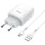 Мережевий зарядний пристрій 1USB Hoco C72A 2.1A White + USB Cable XiaomicroUSB - мініатюра 1
