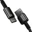 Кабель Baseus Tungsten Gold USB-A to USB-C 1m Black (CAWJ000001) [106122] - мініатюра 3