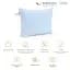 Подушка пухова MirSon Karmen №1805 Bio-Blue пружна пух 90% 60х60 см біло-блакитна (2200003011913) - мініатюра 2