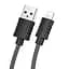 Кабель Borofone BX52 Airy - USB на Lightning - обплетення силіконова піна чорний - мініатюра 1