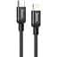 Кабель Hoco X14 Double speed PD charging data cable Lightning L-1 м Чорний - мініатюра 1