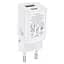 Сетевое зарядное устройство 1USB + Type-C Hoco N13 Bright PD30W+QC3.0 2A White - миниатюра 3