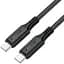 Кабель Acefast C17-03 USB-C to USB-C силиконовый зарядный кабель для передачи данных черный - миниатюра 1