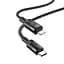 Кабель Hoco PD charging data cable U106 Moulder - Type-C to Lightning 1.2 м чорний - мініатюра 1