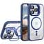 Чохол із підставкою MagSafe TPU PC Metal Stand Case and Camera Lenses Apple iPhone 15 Dark Blue - мініатюра 1