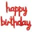 Набор надувных шариков Happy Birthday 14363 2 предмета красный - миниатюра 1
