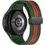 Ремешок для Samsung Galaxy Watch 4 40mm - зелено-красный ширина крепления 20мм силикон Watchbands Cls-line-black (W36-0WB39441171) - миниатюра 1