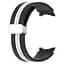 Браслет Cls-line для Samsung Galaxy Watch 5 - черно-белый ширина крепления 20мм силикон Watchbands (W15-9WB12317561) - миниатюра 3