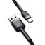 Кабель Baseus Cafule Suppport VOOC Cable USB to Type-C 5A 1m CATKLF-VA01 Black - мініатюра 3