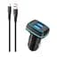Автомобільний зарядний пристрій SkyDolphin SZ18L (2USB, 3.4A) Black + кабель Lightning (AZP-000099) - мініатюра 2