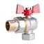 Кран кульовий "Американка" SD Plus 3/4" ВЗ кутовий SD222NW20PN40 - мініатюра 1