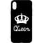 Чохол-накладка Toto Cartoon Soft Silicone TPU Case Apple iPhone X/XS Queen Black - мініатюра 1