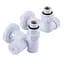 Набір Кран вентильний кутовий з американкою Solomon Lux 1/2″ White 7777 TEN (2шт.) 000020287 - мініатюра 1