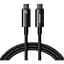 Кабель Baseus Tungsten Gold Fast Charging Data USB-C to USB-C 240W 2m Black (CAWJ040101) [90239] - мініатюра 1
