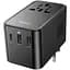 Мережевий фільтр HOCO AC18A на 1 розетку + 2 USB + USB-C, 35W, кабель 1.5 м, 220В, Black, Box - мініатюра 2