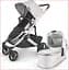 Універсальна коляска 2 в 1 UPPAbaby CRUZ 2, BRYCE (перлово-білий/срібляста рама/коричнева шкіра) - мініатюра 2