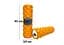 Ролик массажный Grid Roller Extreme 45 см Оранжевый EasyFit fit0024935 - миниатюра 1