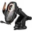 Автотримач з БЗП Hoco HW34 Blue whale 3-axis linkage wireless 15W (center console) Black - мініатюра 1