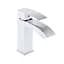 Змішувач для умивальника Qtap Swan Cascada QTSWA270CRW45568 Chrome/White Білий - мініатюра 1