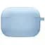 Силиконовый футляр с микрофиброй для наушников Airpods 4 Голубой / Lilac Blue - миниатюра 2