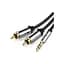 Кабель мультимедийный 3.5mm M to 2xRCA M 1.0m black Vention (BCFBF) - миниатюра 2