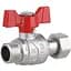 Кран кульовий Thermo Alliance Forte 1/2" ВЗ прямий, PN40, з накидною гайкою, метелик SF261W15 - мініатюра 1