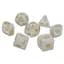 Набір кубиків Pearl 7 Dice Set - White (w-gold) , 7 шт. (g7dpearl09) - мініатюра 1