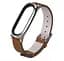 Шкіряний ремінець Primo Mijobs для фітнес-браслета Xiaomi Mi Smart Band 7 Brown Silver - мініатюра 2