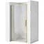 Душові двері Rea Rapid Swing 100 brushed gold REA-K2503, прозорий, золотий - мініатюра 1