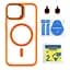 Чохол із підставкою MagSafe TPU PC Metal Stand Case and Camera Lenses Apple iPhone 15 Orange - мініатюра 2