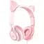 Навушники накладні Hoco W36 Cat Ear з вушками Jack 3.5 рожевий - мініатюра 1