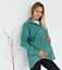 Женская рубашка для беременных стиля oversize из микровельвета Varna размер S-М Lullababe темно-оливковая - миниатюра 1