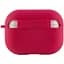 Силіконовий футляр з мікрофіброю для навушників Airpods Pro Червоний / Rose Red - мініатюра 3