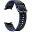Ремінець для Samsung Galaxy Watch 4 40mm - чорно-синій ширина кріплення 20мм силікон розмір L Watchbands Double Line (W12-1WB49442154) - мініатюра 1