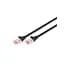 Патч-корд Digitus 0.25м, CAT 6 S-FTP, AWG 27/7, LSZH, Black (DK-1644-0025/BL) - мініатюра 1